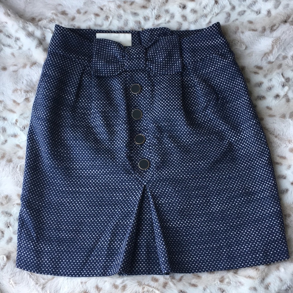 Anthropologie Leifsdottir Sprightly TweedSkirt Bow